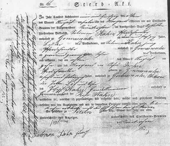 Achil Kahn Death Certificate