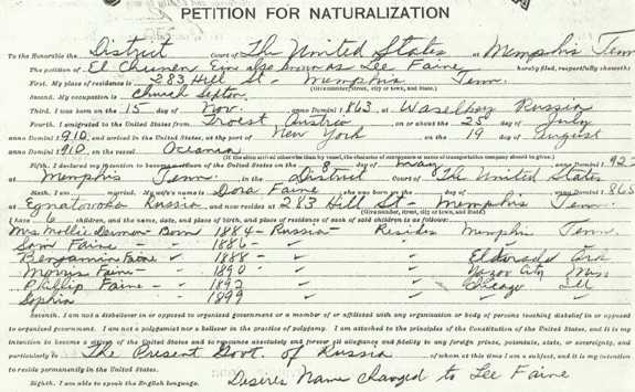 Petition For Naturalization